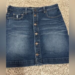 Hollister Dark Blue Denim Skirt